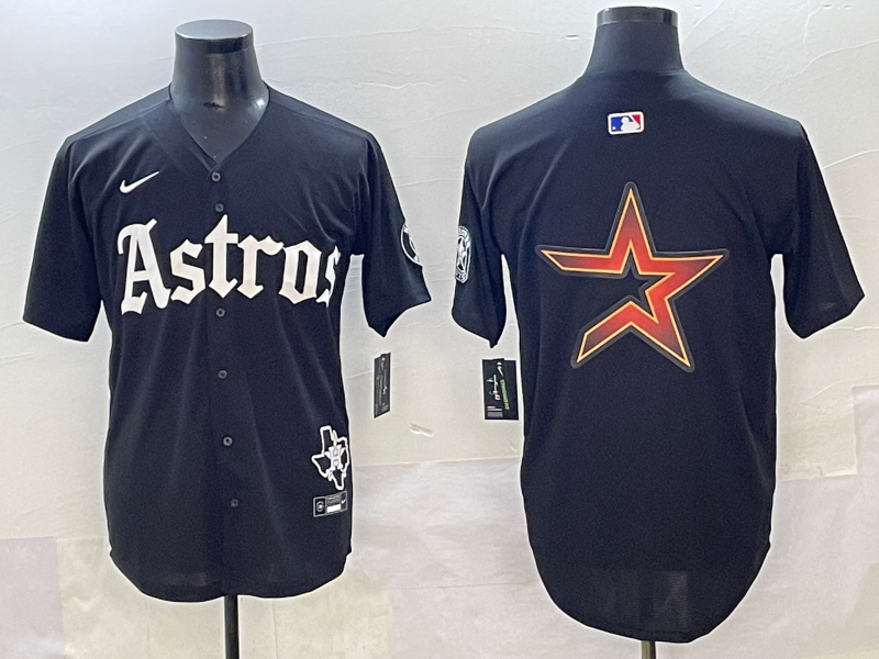 Men Houston Astros blank black MLB Nike 2025 jersey style  19